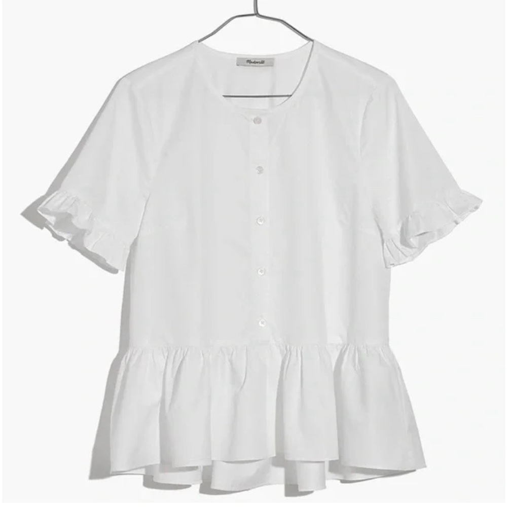 Madewell Studio Ruffle-Hem Top